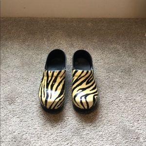 Dansko zebra nursing clogs